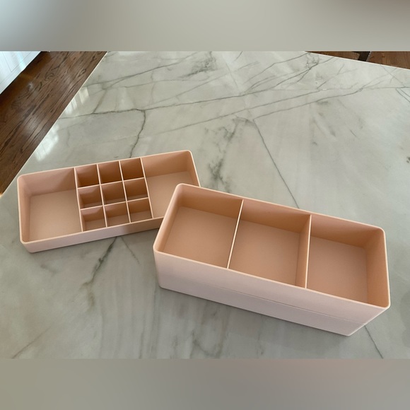 Home Essentials 3 tier stackable Make up organizer Peach - Picture 6 of 11